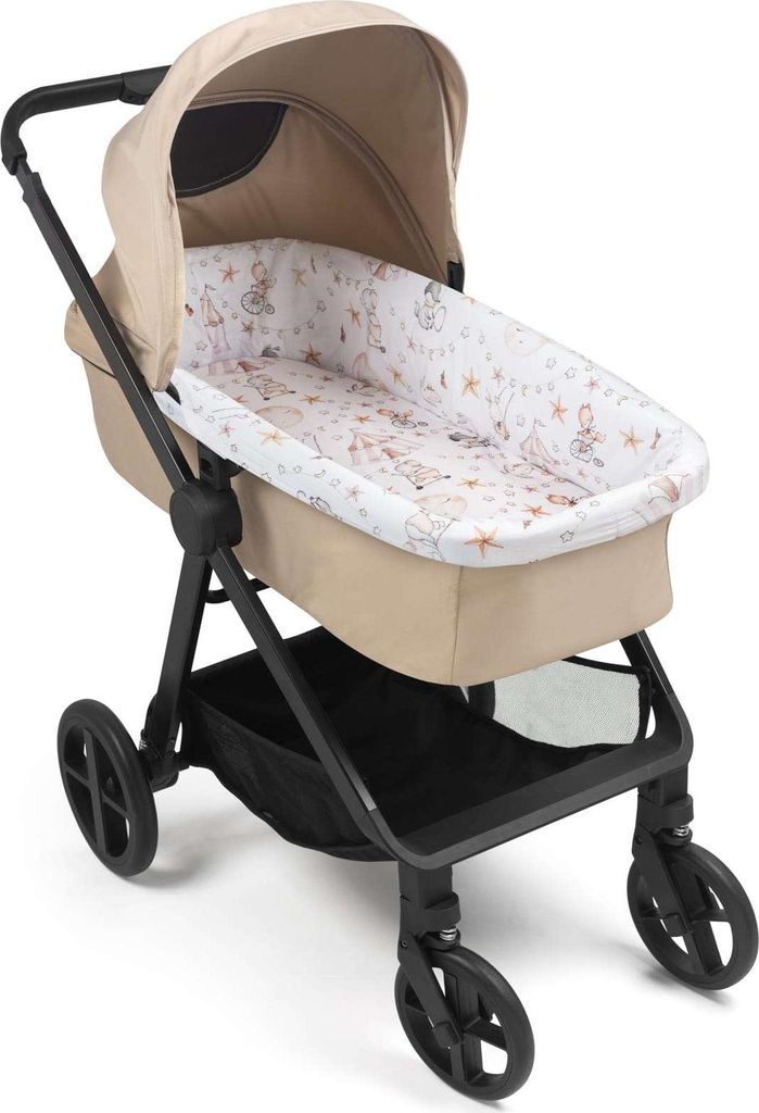 Set für Babygondel - Baumwollprotektor + Spannbetttuch - Candy Circus