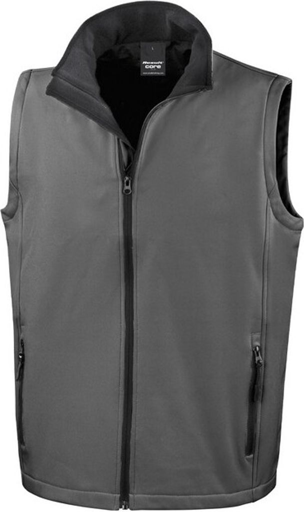 Result Core Herren Softshell Bodywarmer / Gilet RW3699 (M) (Anthrazit/Schwarz)