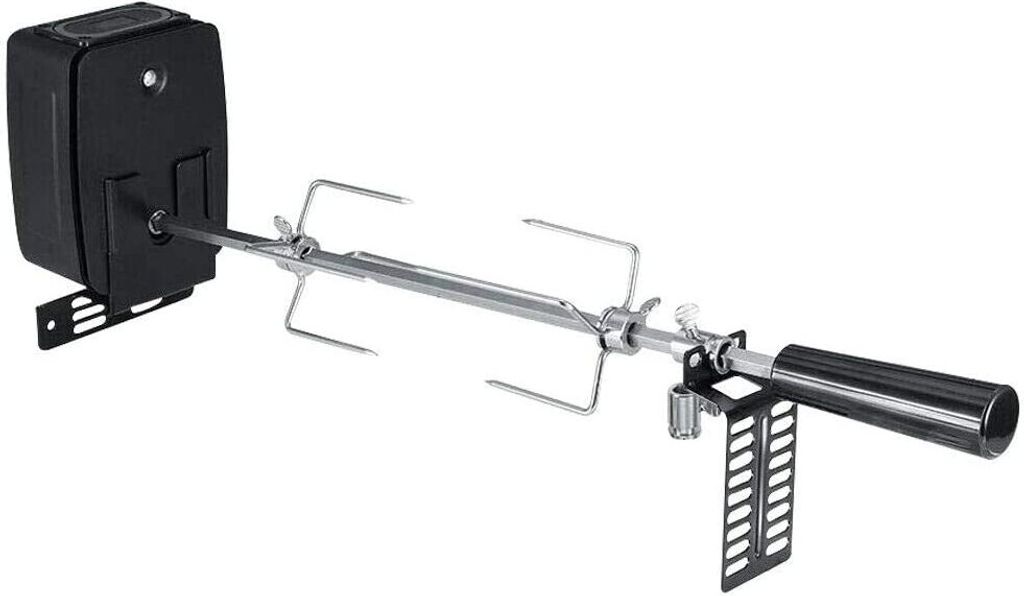 Grillspieß Mit Motor 106cm Haushalts Aus Edelstahl Grillbesteck Rotisserie Set BBQ Gabel Drehspieß Grill-Werkzeuge