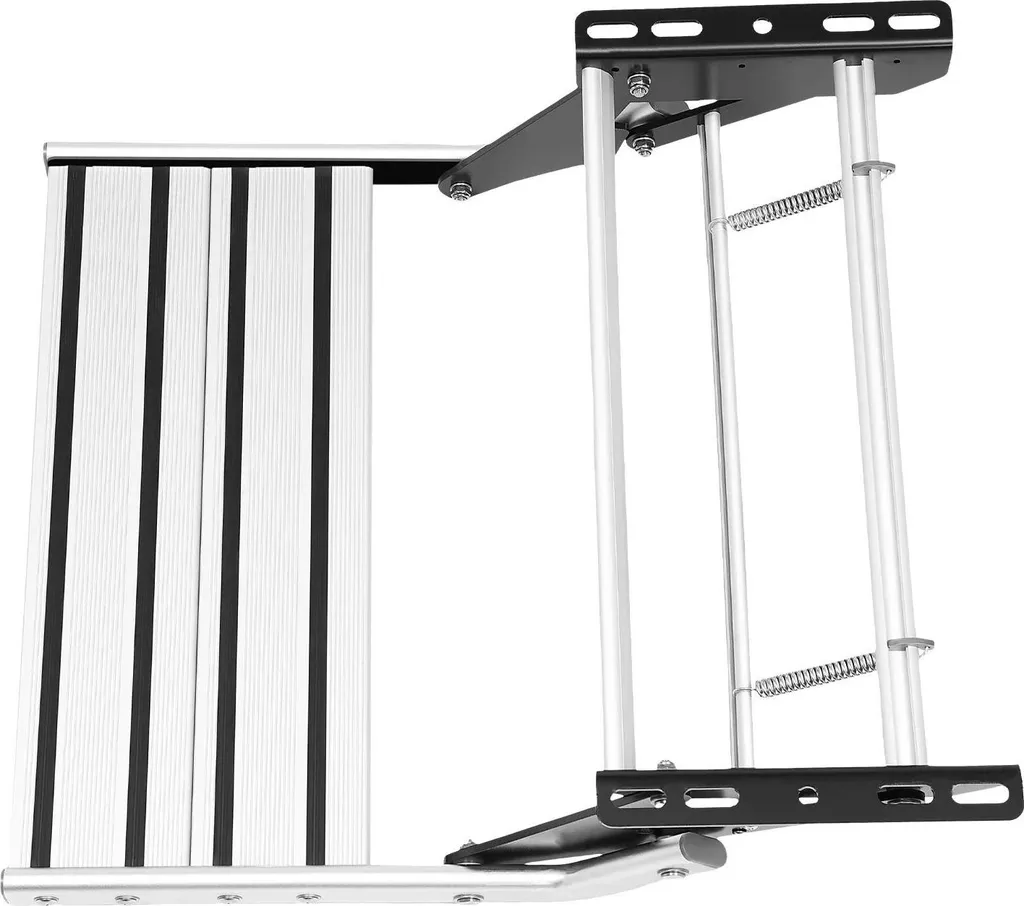Marchepied manuel 54x61 cm inox et aluminium pour accès camping-car