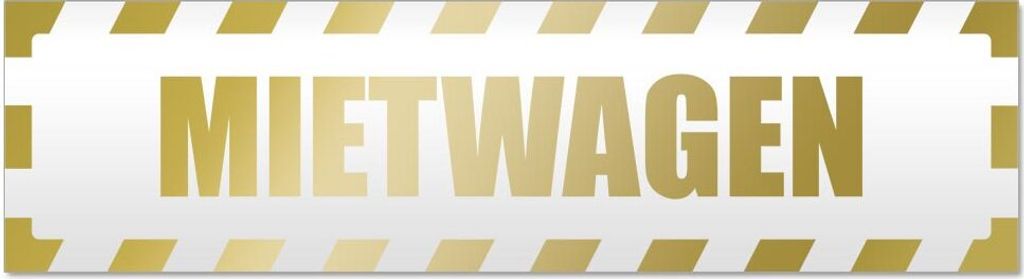 Mietwagen gestreift Magnetschild Schild magnetisch