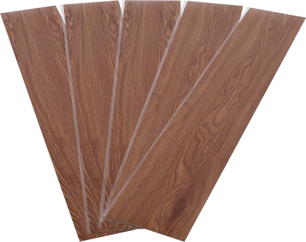 Lot de 36 Dalles de Sol PVC Autocollantes Effet Naturel pour Cuisine