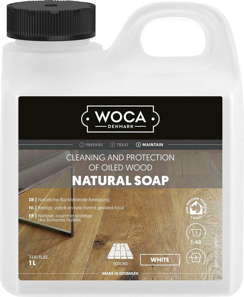 WOCA Holzbodenseife - Natural Soap - Weiss - 1L