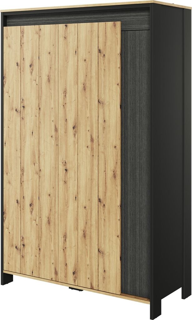 Furniture24 Kleiderschrank Spot SP-01 Schrank 3 türiger 2 Schublden