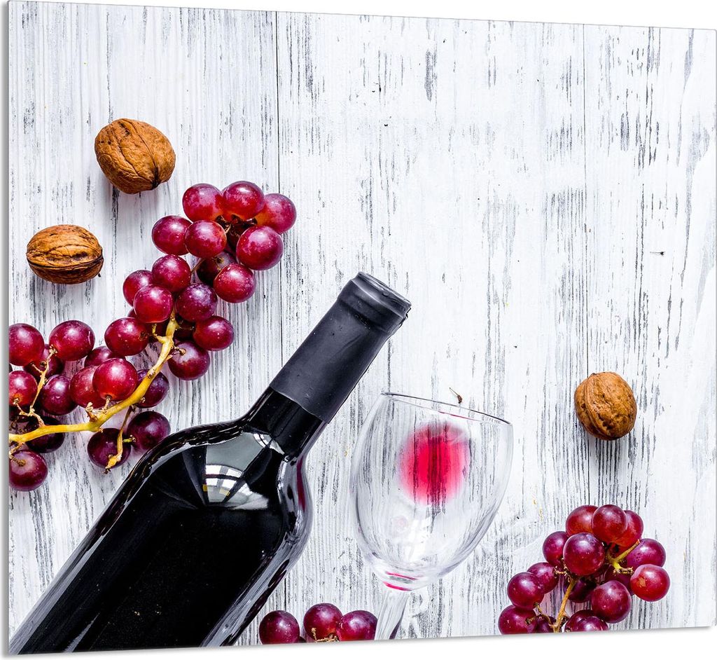 GLASPLATTE FÜR KÜCHE 65x60 Traube