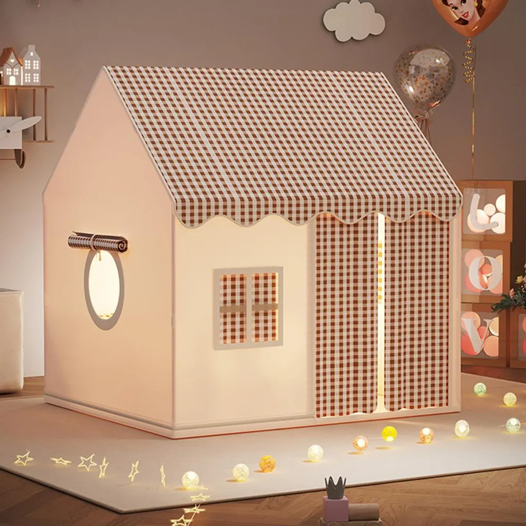 Tente de jeu pour enfants avec tapis de sol douillet et fenêtres