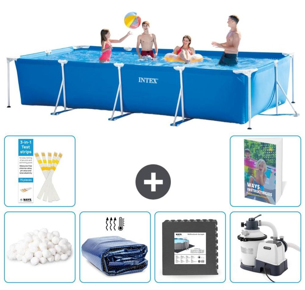 Rechteckiger Frame Pool - 450x220x84 cm - 7-teilig S31
