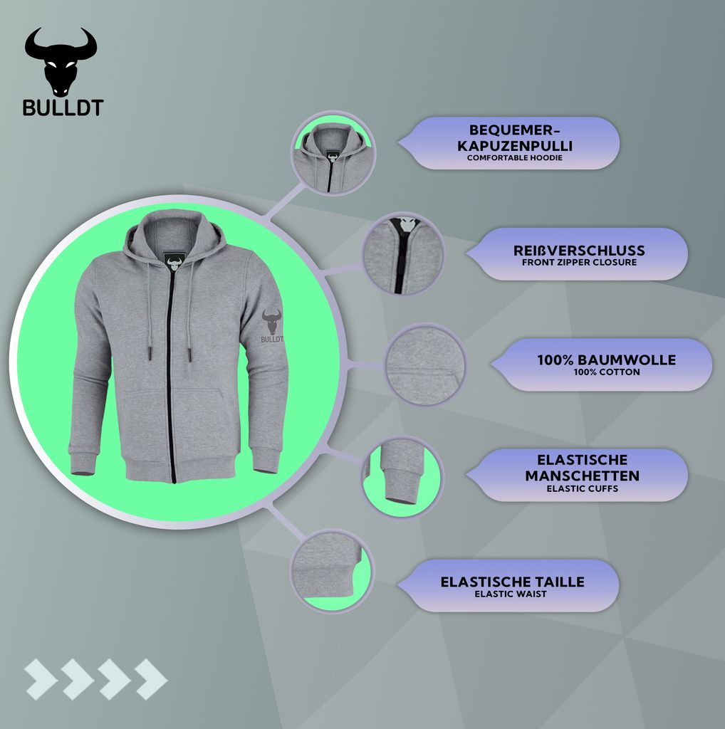 Herren motorrad hoodie mit CE-Protektoren Produktbild 6