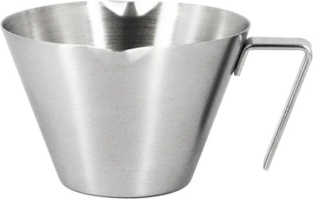 Espresso-Messbecher, Kaffeetasse aus Edelstahl mit Doppelskala und V-förmigem Ausguss, 100 ml Espresso-Shots-Tasse mit Griff, Bohnen-Wiegewerkzeug...