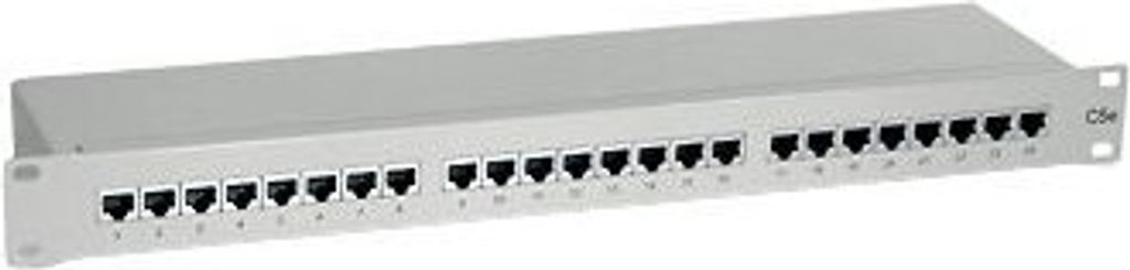 Equip 327316, RJ-45, Gold, Cat5e, Grau, Rackeinbau, 1U