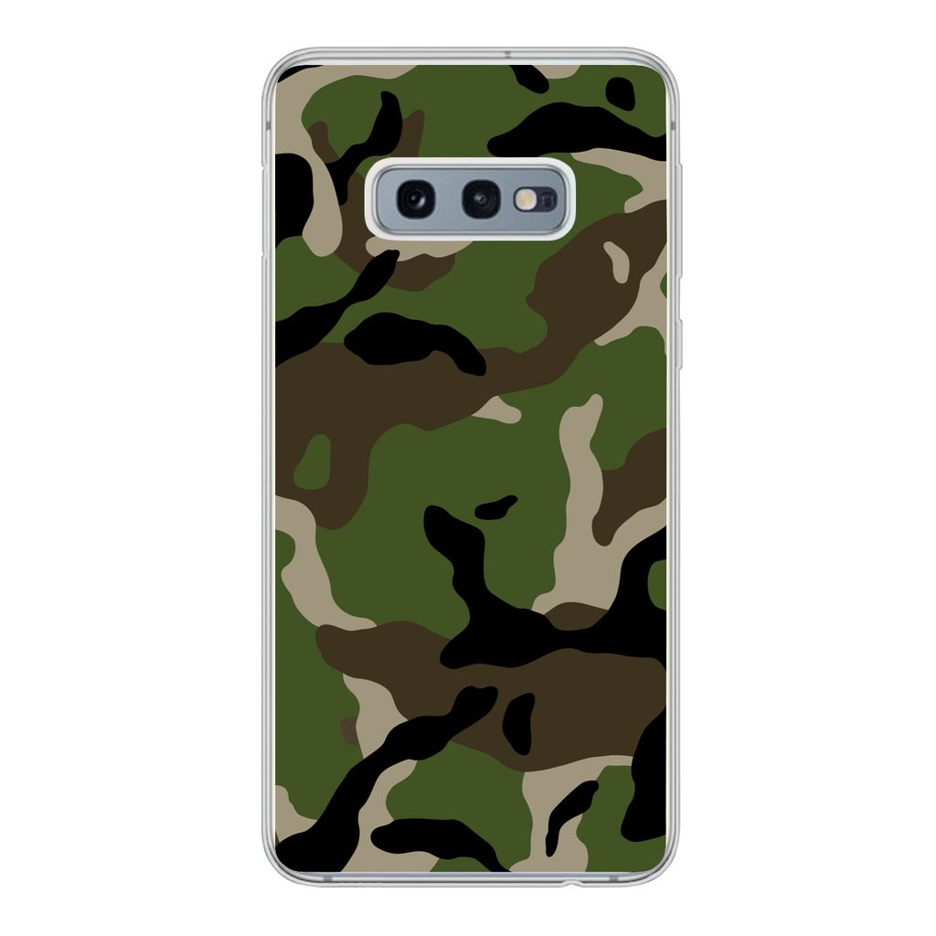 MuchoWow Handyhülle Schutzhülle Hülle für Samsung Galaxy S10e Militärisches Tarnungsmuster Silikon Softcase Handy Hülle - Handy