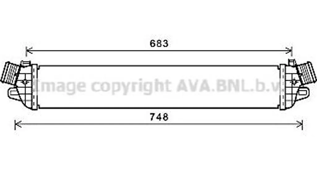 Intercooler Turbo AVA AL4129 en Aluminium Robuste - OE 50514475