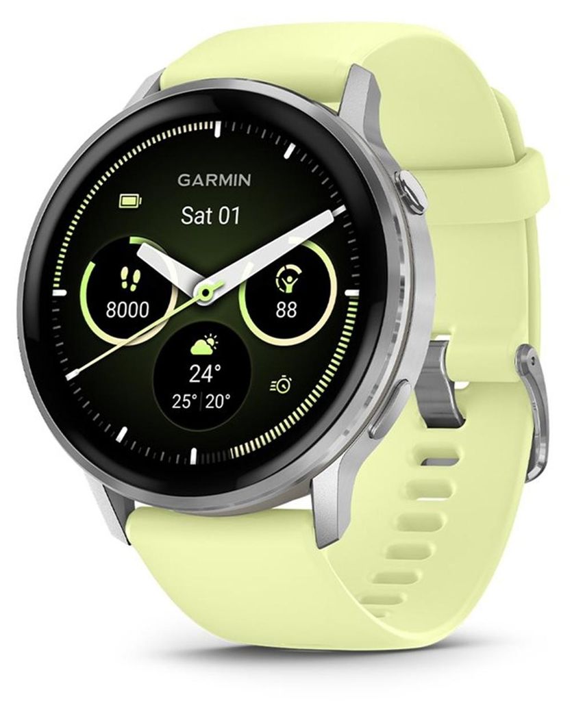 Garmin Venu 4 Smartwatch 45mm grau/silber zitrone Produktbild 