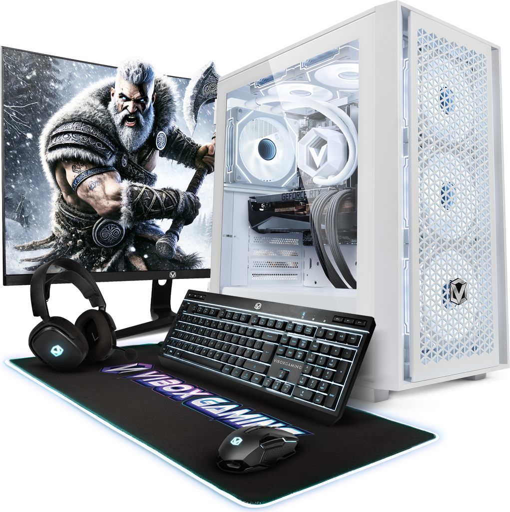 Vibox VIII-198 Gaming PC Set Komplett - Monitor 27 Zoll - Intel Core i9 12900KF 5,2 GHz - AMD Radeon RX 9070 XT 16 GB - 32 GB RAM - 1 TB NVMe M.2 S...