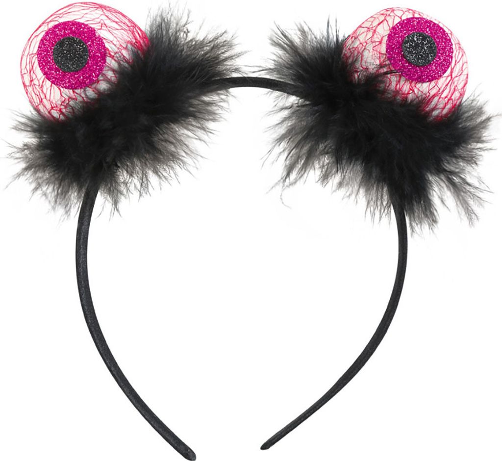 Haarreif mit Augen und Federn Karneval Fasching Party Produktbild 