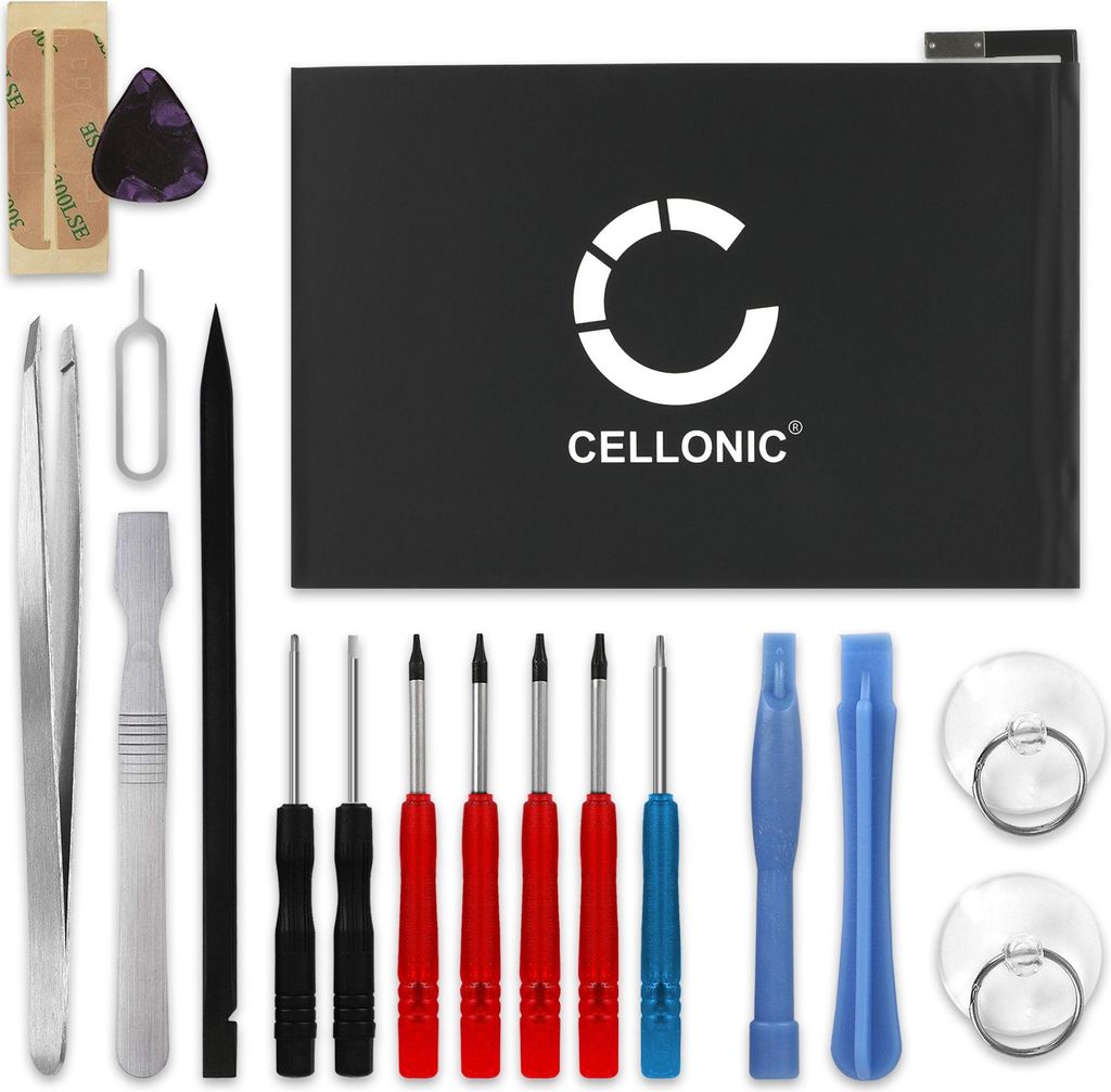 CELLONIC 1x Akku für Tablet Kompatibel mit Apple iPad mini 4 - A1538, iPad mini 4 - A1550, A1546 - (5100mAh, 3.82V) + Werkzeug-Set 17tlg
