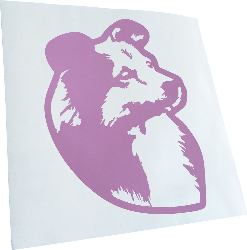 Kiwistar - Autoaufkleber - Shetland Sheepdog Hund - Flieder - 30x23cm - Aufkleber für Auto, Laptop, Fahrrad, LKW, Motorrad Mehrfarbig JDM Decal Ra...