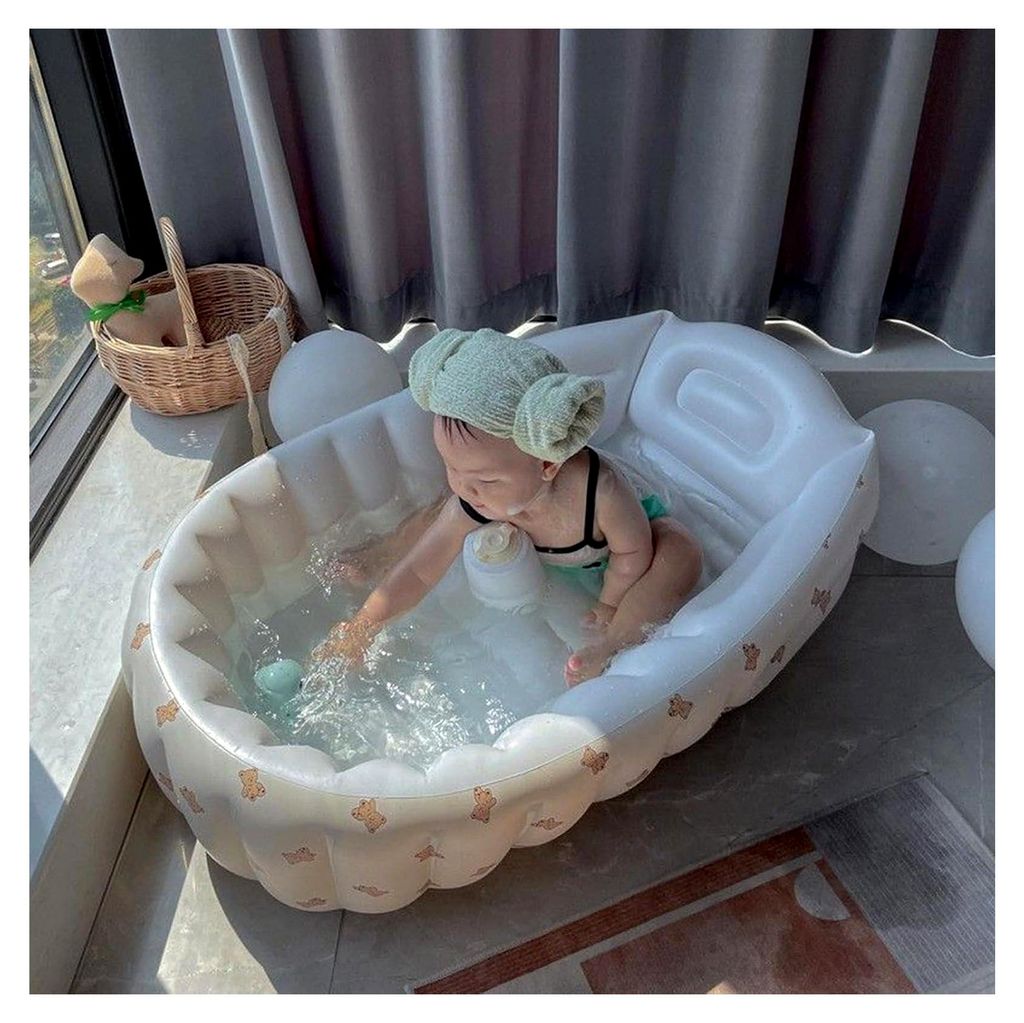 Aufblasbare Badewanne – Babybadewanne, 1 Stück, Tragbarer, Faltbarer Pool-Badesitz für Waschbecken, Dusche, Wasserspiel, Schwimmen, Sommerbaden...