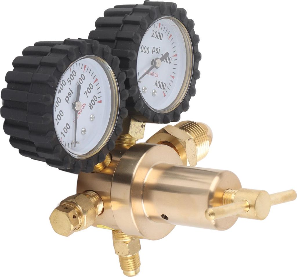Stickstoffregler mit Doppelmanometer, Gasdruckregler mit 0-800 PSI Lieferdruck CGA580