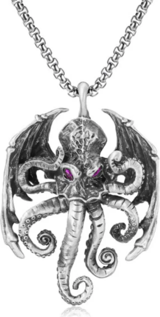 Collana Cthulhu Easure per Uomo e Donna - Accessorio Metal Rock - 1