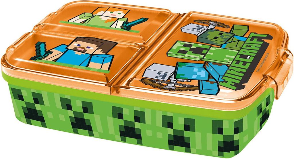 Obedový box Minecraft rozdelený na tri časti Obrázok produktu 