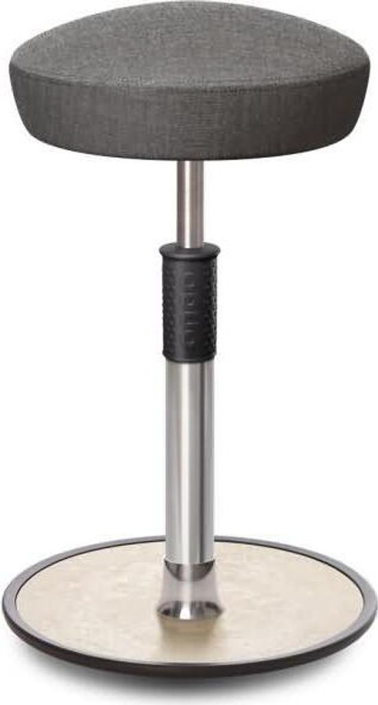 Sitz- Stehhocker Free Tall Hutsitz kvadrat Remix Salz&Pfeffer chrom /creme.