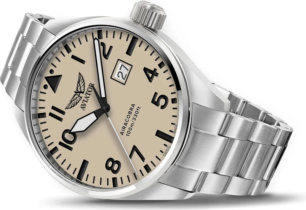 Montre Aviator argenté lisible et robuste : finis les cadrans fragiles - 3