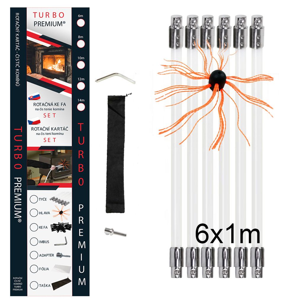Rotačná kefa na čistenie komína TURBO Premium® - 6m Obrázek produktu 