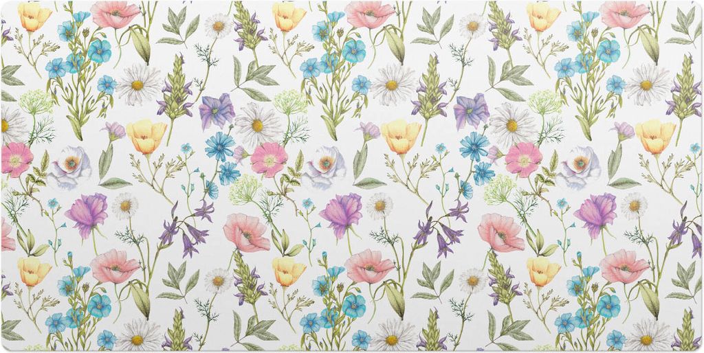 Florales Vintage-Muster– Schreibtischunterlage – Schreibtisch Tischunterlage – 90x45 cm – Unterlage Groß Schreibtischmatte