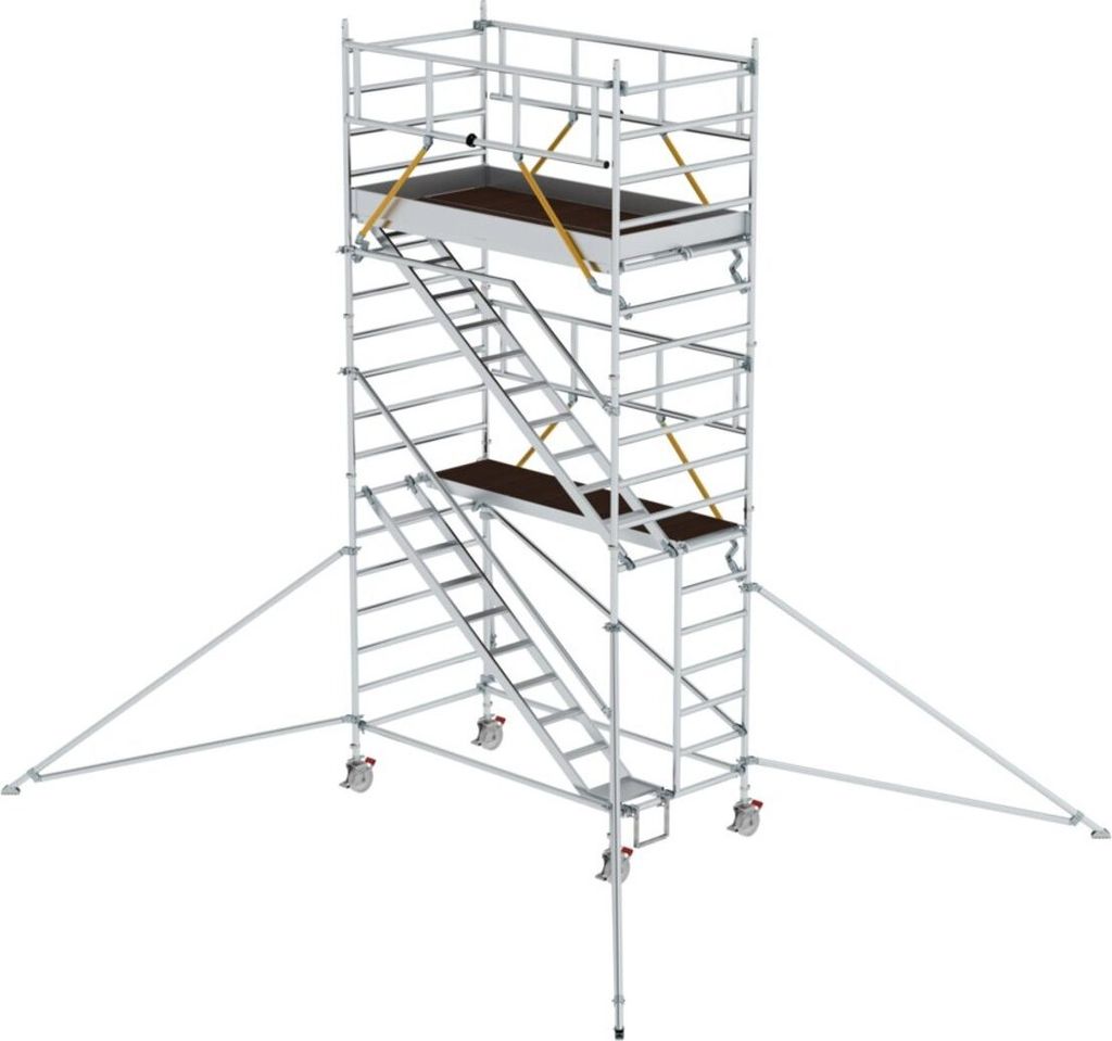 MUNK Rollgerüst SG mit Schrägaufstiegen 1,35x2,45m und Ausleger 6,47m AH