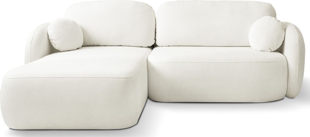 Modernes Ecksofa Lotte mit Bettkasten – Schlafsofa mit Schlaffunktion & Bettfunktion, L-Form Couch mit Ottomane - Links – Bequeme Polstergarnit...
