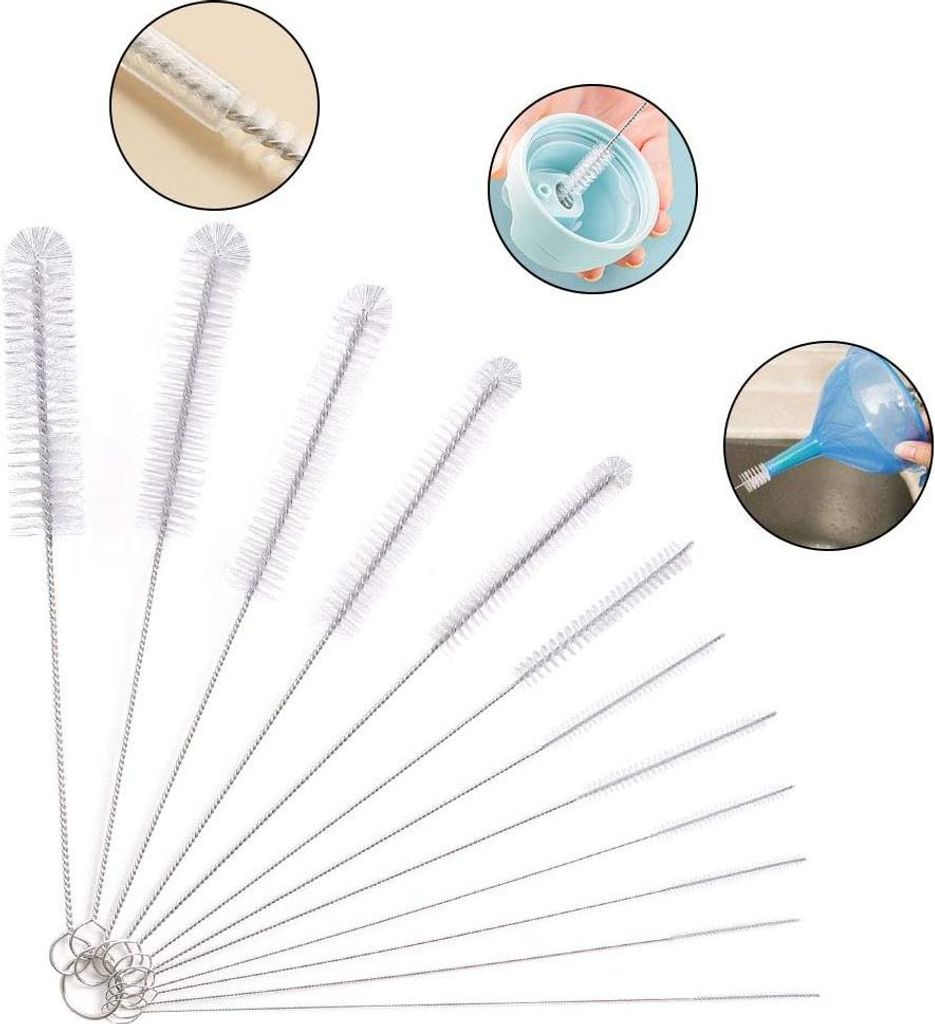Reinigungsborstels - 12 Stück 22 mm Lange Borstels - Flaschen Reinigungsborstel Melkschlauch Borstelset Für Teekannenmundstück - Espressomaschin...