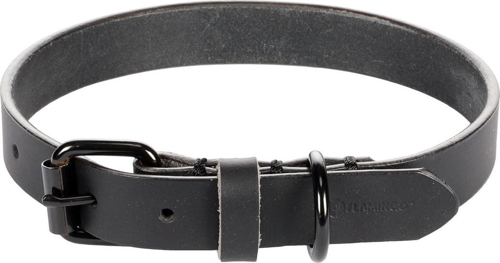 Flamingo Halsband Leano schwarz, Maße: 36 - 44 cm / 20 mm