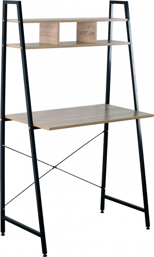 Étagère décorative Yva par Stozy - Étagère murale design noir et bois