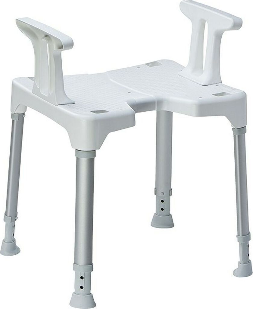 Duschhocker-Serie TAYO weiß>>>>Ausf.: mit Armlehnen