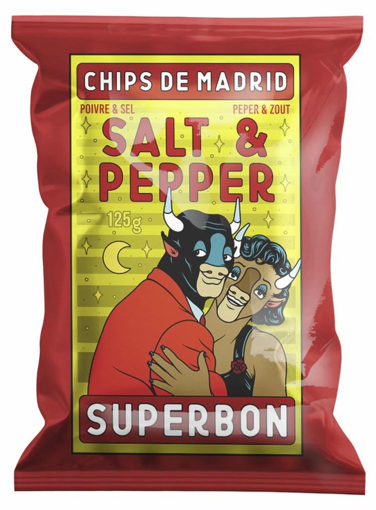 Superbon Chips Poivre und Sel Kartoffelchips mit Salz und Pfeffer 125g