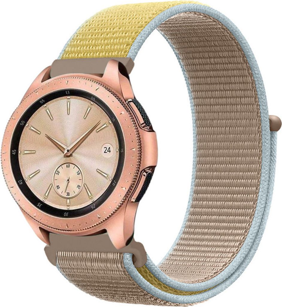 Strap-it Samsung Galaxy Watch 42mm Armband Nylon (Kamel)