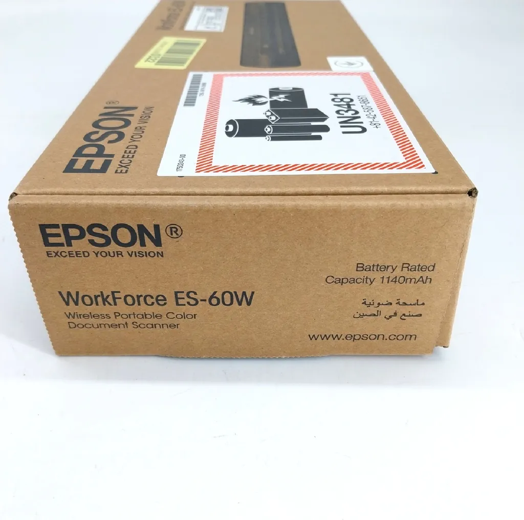 Scanner Portable A4 Epson ES-60W Wi-Fi - Numériseur de Documents Compact - 25