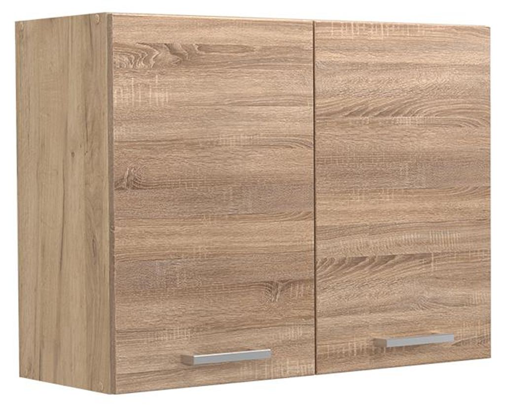 Küchenglasschrank Vicco R-Line Sonoma/Goldkraft Eiche 80 Produktbild 