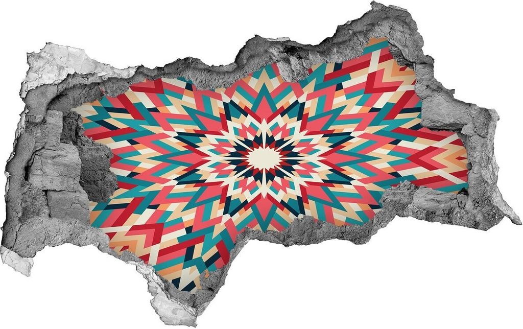 Selbstklebender Loch-3D-Aufkleber 95x73 cm Kaleidoskop Produktbild 