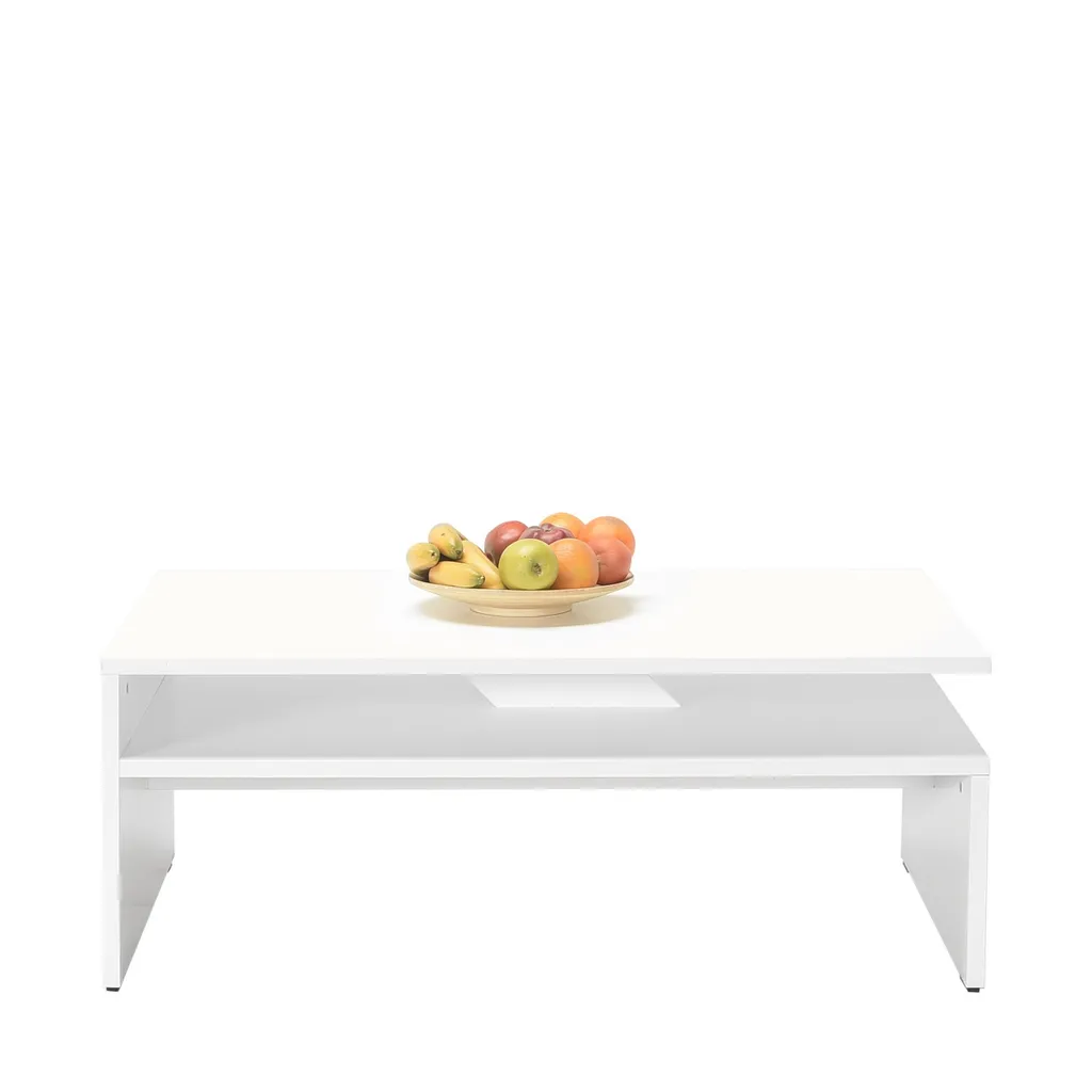 Table basse résistante et facile à nettoyer blanc diamant 110x65 cm - 6
