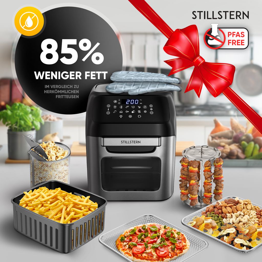 Stillstern Heißluftfritteuse 12L mit LED-Touchscreen, XXL Produktbild 8