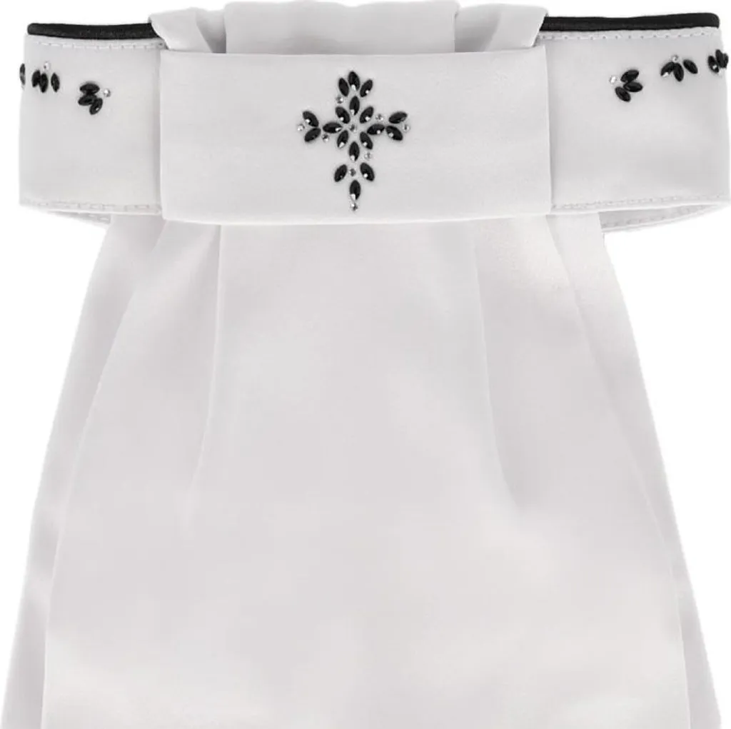 Plastron de Compétition QHP Novah Blanc Taille M pour Veste de Concours
