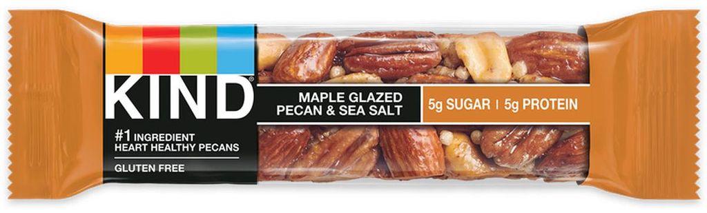 Barre BE KIND Maple Glazed Pecan Sea Salt aux noix Image du produit 