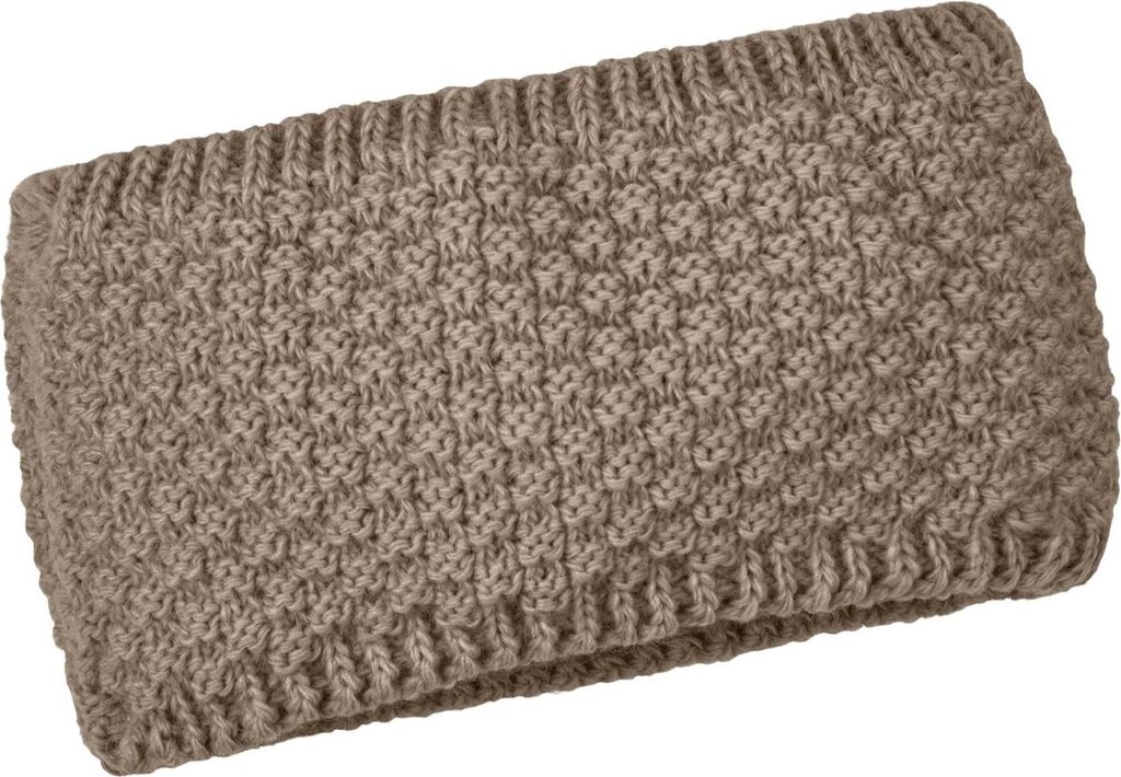 Damen Stirnband Winter Herbst Fleece-Futter Strick Ohrenwärmer Knite Headband Neverless dunkelbeige unisize