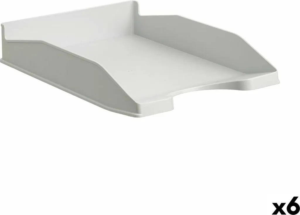 Set 6 Cartelle Archivo 2000 Grigio A4 Plastica Rigida per Documenti