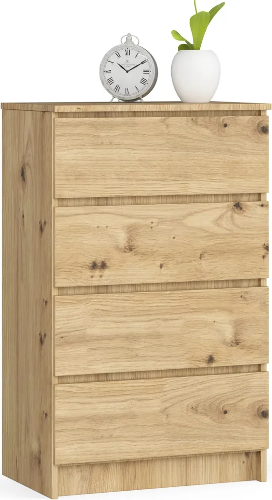 Cassettiera Moderna K60 4 Cassetti Rovere Artisan per Nuova Casa