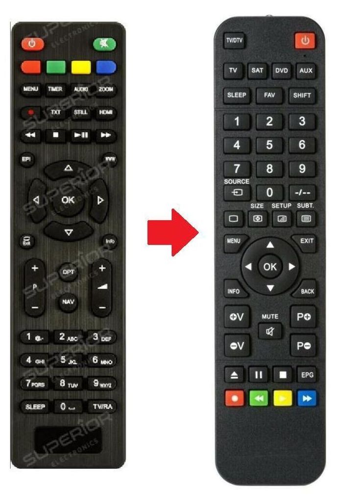 Ersatz Fernbedienung passend für Telestar DIGI HD TS10 Produktbild 