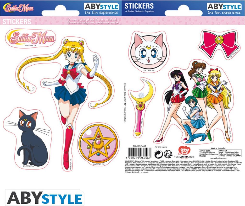 SAILOR MOON -Stickers - 16x11cm/ 2 sheets - Sailor Moon Produktbild 
