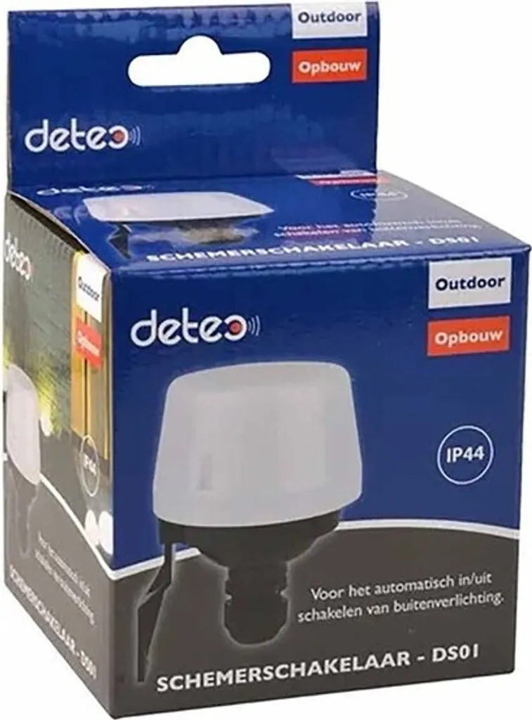 Détecteur de lumière crépusculaire extérieur noir DS01 Detec étanche IP44